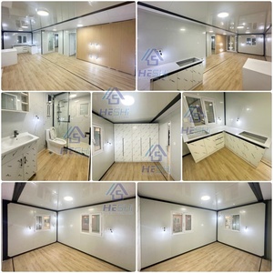 Maison conteneur préfabriquée extensible de 40 pieds, certifiée par des ingénieurs, avec plans, résistance au vent de 150 km/h, 78 m², 2-3 chambres, salle de bain, type bungalow - Product Image 4