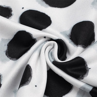Ensemble deux pièces pour femmes, imprimé à pois, haut court sexy en maille à manches longues et pantalon moulant