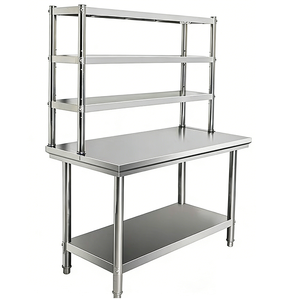 Wholesale Stainless <strong>Steel</strong> Prep Table Heavy Duty Commercial Workbench with Adjustable <strong>Shelving</strong> for Restaurant Supply - Product Image 1