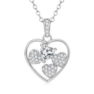 Exquisite 14k Gold Filled Copper Insert Zircon Hollow Out Heart Shape Pendant Necklace 2026 New Heart Jewelry - Product Image 3