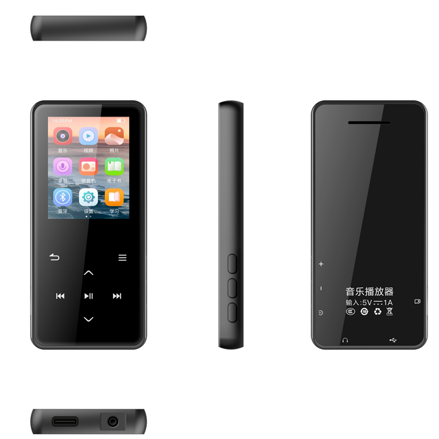 ODM Original Top Cheap X2 Original Factory 16G FM Radio Bluetooth Mp4 Portable Music Lettore Musicale Mp3 Player with Screen