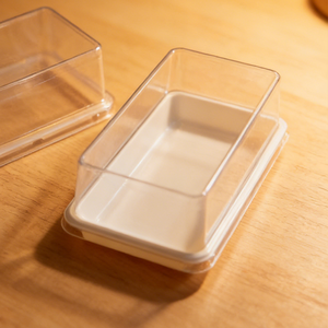 Custom Transparent <strong>Clear</strong> PET Plastic Cake <strong>Container</strong> With Plastic <strong>Clear</strong> Lid for Dessert Cookie Sandwich Sushi - Product Image 2
