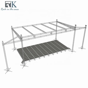 Sistema de Iluminación para Escenarios con Estructura de Techo Piramidal de Aleación de Aluminio Plateado de 290x290mm, Compatible con F34 - Product Image 4