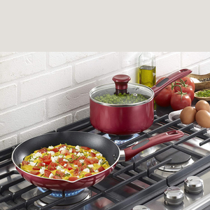 Juego de Ollas y Sartenes de Cerámica de Alta Calidad con Revestimiento Antiadherente, Tapas de Vidrio, Asas de Baquelita Coloridas, 6 Piezas, Apto para Cocina de Gas e Inducción - Product Image 4