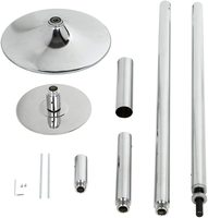 7.4 -- 9FT Réglable En Acier Inoxydable Fitness Stripper pour Spinning Pole Dancing Kit 2235mm 2745mm Home Gym Studio Dance Pole 45mm
