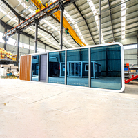Maison préfabriquée en acier, capsule hôtelière, villa portable d'extérieur, 20 pieds, assemblage rapide, cabane Apple préfabriquée