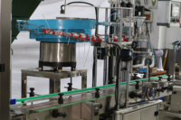 Machine de bouchage automatique pour flacons pulvérisateurs de détergent nettoyant pour vitres avec élévateur de bouchons