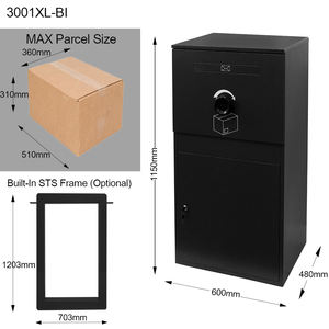 Cadre en bois personnalisé Pression Sécurité extérieure Panneaux de clôture de jardin en acier galvanisé Boîte à colis facile à assembler - Product Image 6
