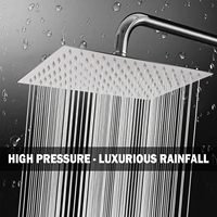 Personnalisé haute pression économie d'eau SUS 304 acier inoxydable pluie pommeau de douche filigrane carré pour salle de bain toilette écologique