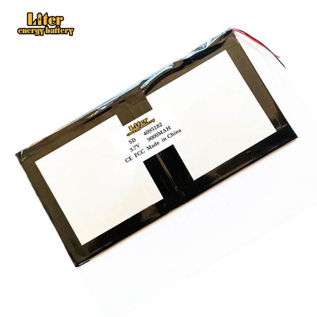 3.7v 9000mAh 4095182 Li-Polymer Replacement Tablet Battery for Teclast X98 Air 3G P98 P98HD Accumulator 3-Wire