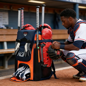 Sac à dos de baseball et softball KOP haute résistance grande capacité pour attrapeurs, avec 4 supports pour battes et compartiment pour chaussures à crampons, pour adulte - Product Image 2