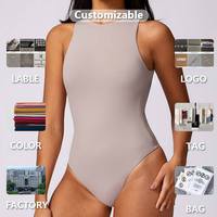 JY Supply hoogwaardige zachte, eendelige, mouwloze workout-, gym- en fitnesskleding, yogajumpers voor dames met buikcontrole
