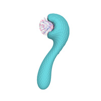 Vibrateur double tête transfrontalier à 10 fréquences de vibration, rechargeable par micro-prise CC, non lubrifié, écologique, avec fonction Cross Hot Arc Shock Ball