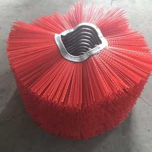 <span class=keywords><strong>Brosse</strong></span> à disque de déneigement à poils en poly rouge de 520mm de diamètre pour l'industrie et le bricolage Support OEM personnalisé pour le nettoyage des routes - Product Image 3