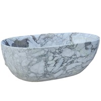 Marbre italien Pierre naturelle Adulte pour baignoire Moderne Autoportante Whirlpool Facile pour les hôtels Pièces de rechange pour robinets