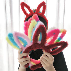 Groothandel Konijn Hoofdband Knipperende Concert Speelgoed Pluche Haarband Met Oor Opzetstukken Party Accessoire - Product Image 2