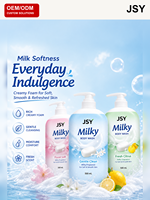 Gel Douche Lacté Hydratant et Nettoyant Doux à la Mousse Riche Parfum Floral Agrumes Marque Blanche 500mL OEM ODM Soins de la Peau