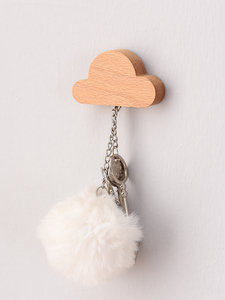 Móc Treo Chìa Khóa Nam Châm Bằng Gỗ Móc Treo Tường Sáng Tạo Cho Gia Đình, Móc Chìa Khóa Hình Đám Mây Bằng Gỗ - Product Image 4