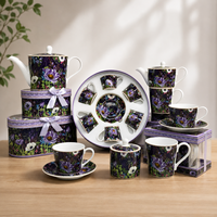 Mug à café en céramique personnalisé, tasse à café en céramique violette, Chine, écologique, pour cadeaux d'affaires, maison, bureau, mug en céramique