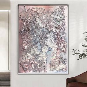 Peinture à l'huile sur toile Wabi Sabi originale, peinte à la main, art mural pour décoration suspendue, décoration de maison, hôtel, décoration intérieure, œuvre d'art - Product Image 1