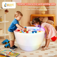 Table de Sable LED Ronde 60cm à Changement de Couleurs avec Télécommande et Contrôle Tactile pour Activités de Groupe d'Enfants - Vente en Gros de Jouets