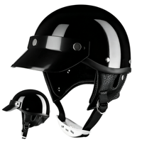 Nouveau casque de moto rétro classique en ABS demi-face pour adultes, ajustement universel toutes saisons, sécurité garantie