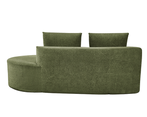 Modern Curved Sectional <b>Sofa</b> with High-Density Fully Compressed <b>Sponge</b> and Chaise Lounge - Product Image 2