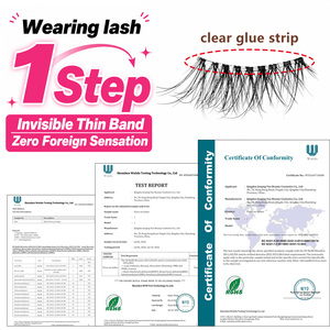 Nouvel Arrivage En Gros <span class=keywords><strong>Cils</strong></span> à Presser Auto-adhésifs Demi-bande Segmentés Pré-collés Imperméables Réutilisables - Product Image 3