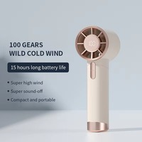 Ventilateur d'urgence portable haute vitesse, rechargeable par USB, mini turbo personnel, pliable, solaire, de table, à commande mécanique