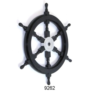Handicrafts <b>Wooden</b> Ship <b>Wheel</b> 15" Antique Marine Nautical and Natural Decorative Ship <b>Wheel</b> for Wall Decoration 15" - Product Image 4