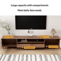 Meuble TV pour salon, utilisation domestique, meuble de rangement sur pied, table basse intégrée, combinaison de meuble d'appoint, design simple