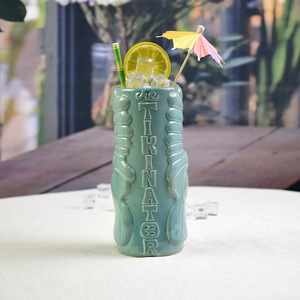 Tiki Wine Glass Party Wineware Taza Tiki de cerámica Gafas de sol personalizadas Taza de cóctel de cerámica para hombres - Product Image 4
