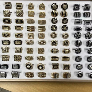 ギフトボックス付き男性用カフリンクスシルバーとゴールドカラーの鉄素材 - Product Image 3