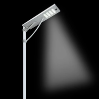 Lampe solaire LED intégrée 100W-400W IP66 étanche, haute luminosité, en alliage d'aluminium, pour rue, route, parc, meilleur prix