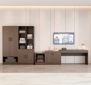 Juego de Muebles de Dormitorio para Hotel de <span class=keywords><strong>Cinco</strong></span> Estrellas, Habitación Estándar de Apartamento, Muebles Completos, Cama Doble, Cama Simple, Personalización - Product Image 6