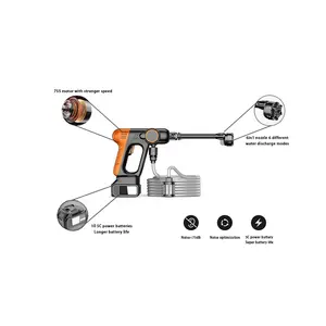MiNi lityum akülü araba yıkama makinesi taşınabilir akülü kablosuz araba yıkama su tabancası yüksek basınçlı araba yıkama makinesi