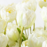 Ensemble de fleurs artificielles en forme de tulipes blanches, design personnalisé, commande en gros, pour projet d'achat en gros pour hôtels