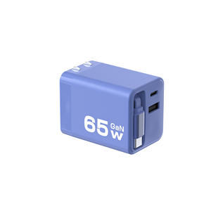 Cargador Rápido GaN de 65W con Cable USB C Retráctil de 80cm, Adaptador de Pared Delgado PD para Cargar <span class=keywords><strong>MacBook</strong></span>, <span class=keywords><strong>iPhone</strong></span>, Samsung S24 y Laptops - Product Image 3