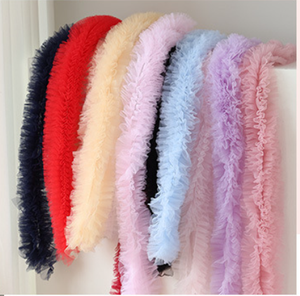 Tecido de Renda 3D em Organza com Plissado Ondulado para Vestidos Lolita, Acessórios de Vestuário, Vestidos de Bonecas Infantis e Decoração Infantil - Product Image 1