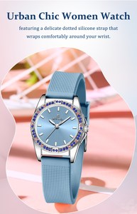REWARD RD232013L Reloj de Cuarzo Elegante para Dama con Esfera con Incrustaciones de Zirconio, Correa de Silicona, Resistente al Agua, Refinado y Casual - Product Image 4