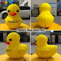 Canard jaune gonflable publicitaire, tube ondulant dans le ciel, danseur aérien, mascotte gonflable personnalisée, marionnette ondulante, affichage promotionnel en extérieur