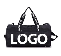 Bagage portable et étanche en polyester avec logo imprimé personnalisé sac de voyage pliable pour femmes, entraînement sportif, sac de sport brodé pour femmes