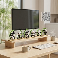 Mini figurines de panda en plastique pour machine à grue, récompense d'arcade, remplissage de capsules, cadeau de zoo et boutique