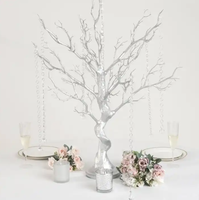 Arbre décoratif de mariage doré/brun/gris argenté, centre de table de mariage, décoration de mariage, arbre artificiel en résine, manzanita