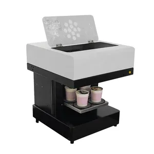 4 Cups 3D Digitale Eetbare Inkjet Printing Machine Latte Kleur Koffie Printer Automatische Selfie Koffie Printer Machine Promotie