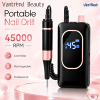 Vantrend Beauty 4000mAh Machine à ongles électrique professionnelle portable haute vitesse rechargeable pour le retrait de gel acrylique