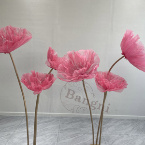 Flores Gigantes de Amapola de Organza de Seda Artificial, Color y Tamaño Personalizables, para Bodas Románticas, Día de la Madre, Navidad, Decoración del Hogar y Escaparates - Product Image 1