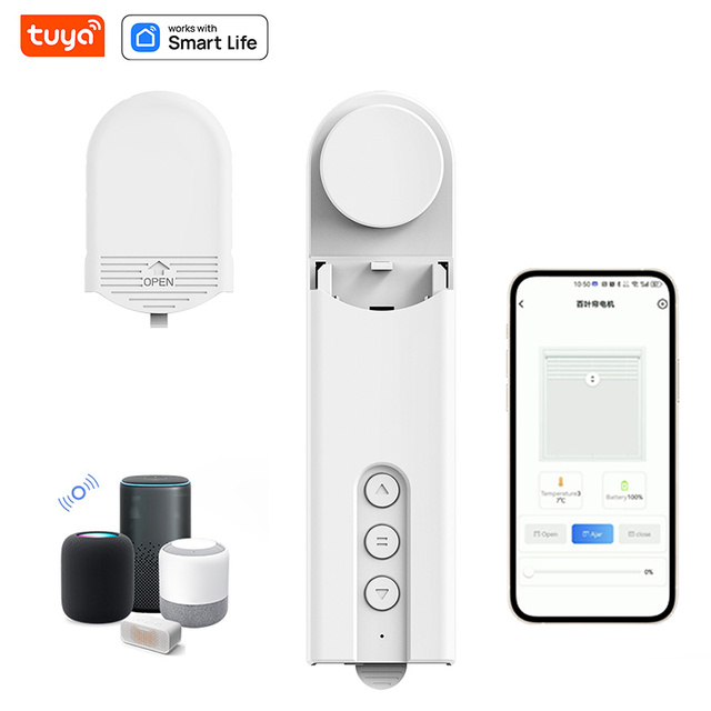 Avatarbot Electric Smart Blind Motor WiFi/Zigbee Voice Control Sensor Built-in Battery Remote Control for Indoor Kitchen Use