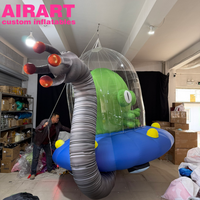 Modèle de pieuvre gonflable volantante personnalisé pour la décoration d'événements