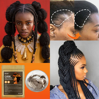 Beurre Capillaire Chebe 100% Africain pour Marque Blanche, Traitement des Cheveux Bouclés, Beurre Croissance Cheveux à la Poudre de Chebe